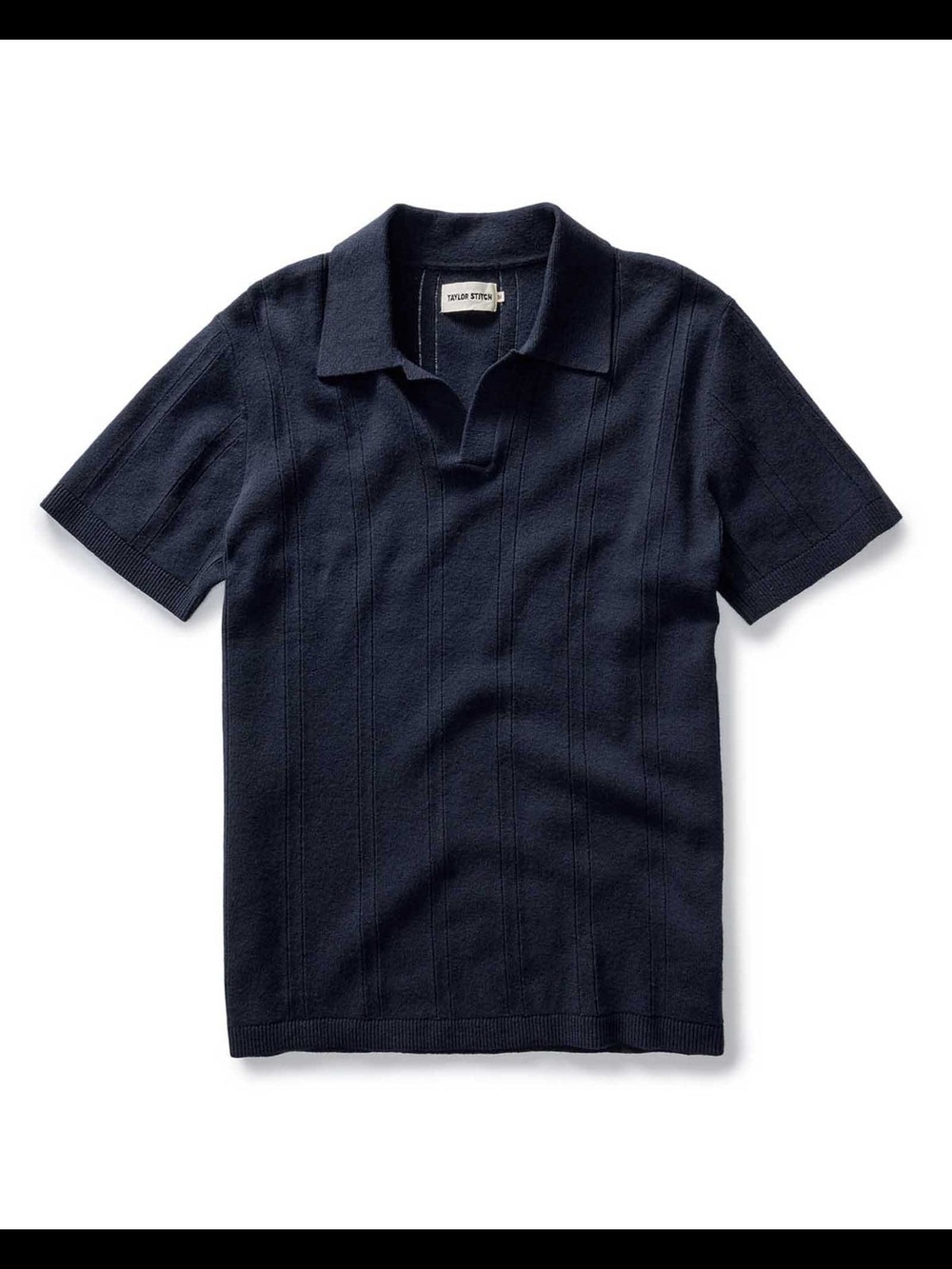Taylor Stitch Navy Short-Sleeve Knit Polo